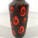 West-Germany pottery vase Fat Lava floor vase 1960’s