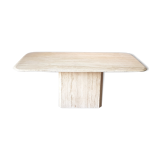 Table rectangulaire en travertin années 1970
