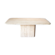 Table rectangulaire en travertin années 1970