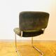 Vintage Roche Bobois chair in green suede Year 1970