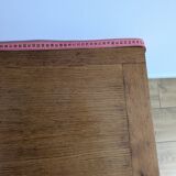 Solid wood coffee table with carved twisted legs