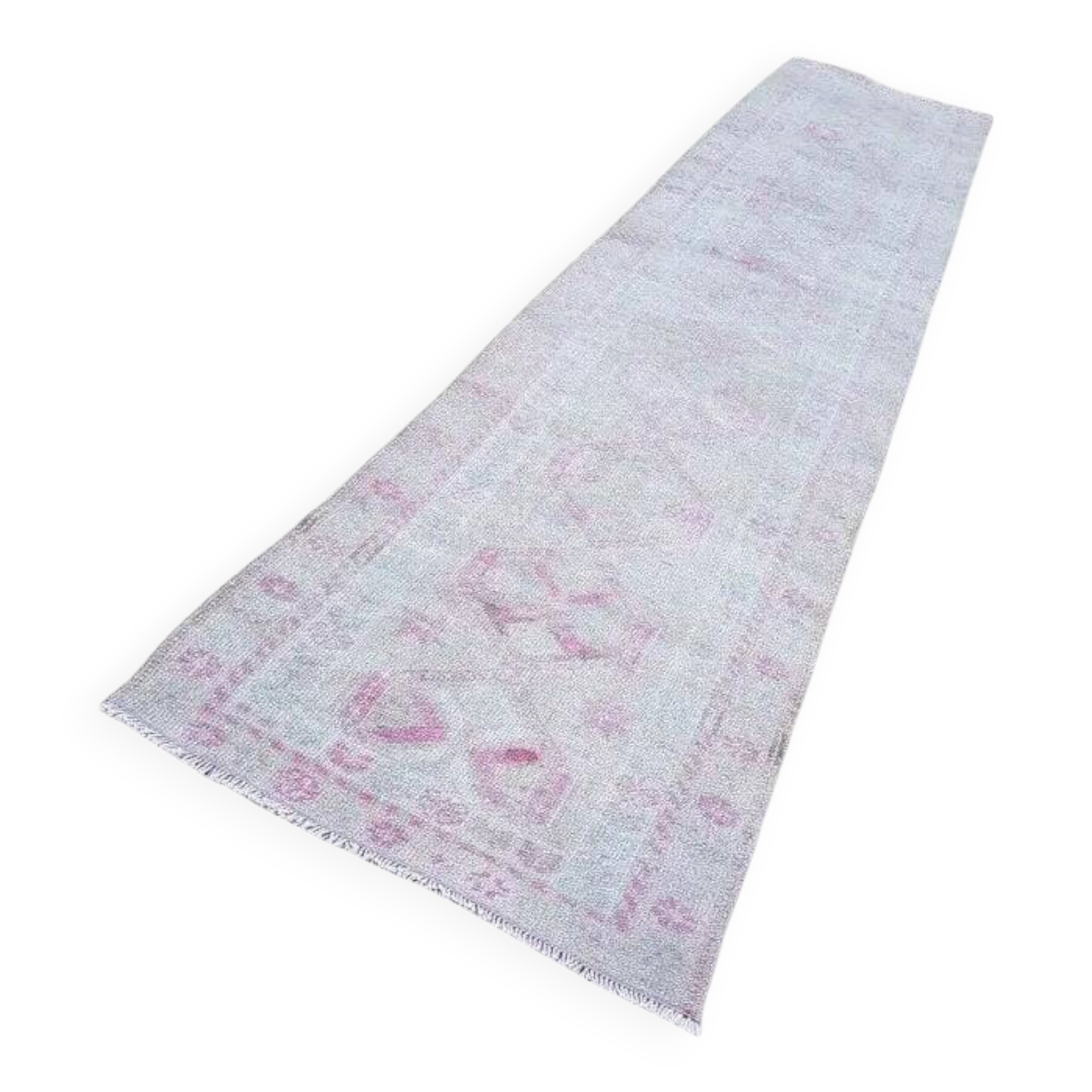 Vintage Turkish hallway rug 88x407 cm