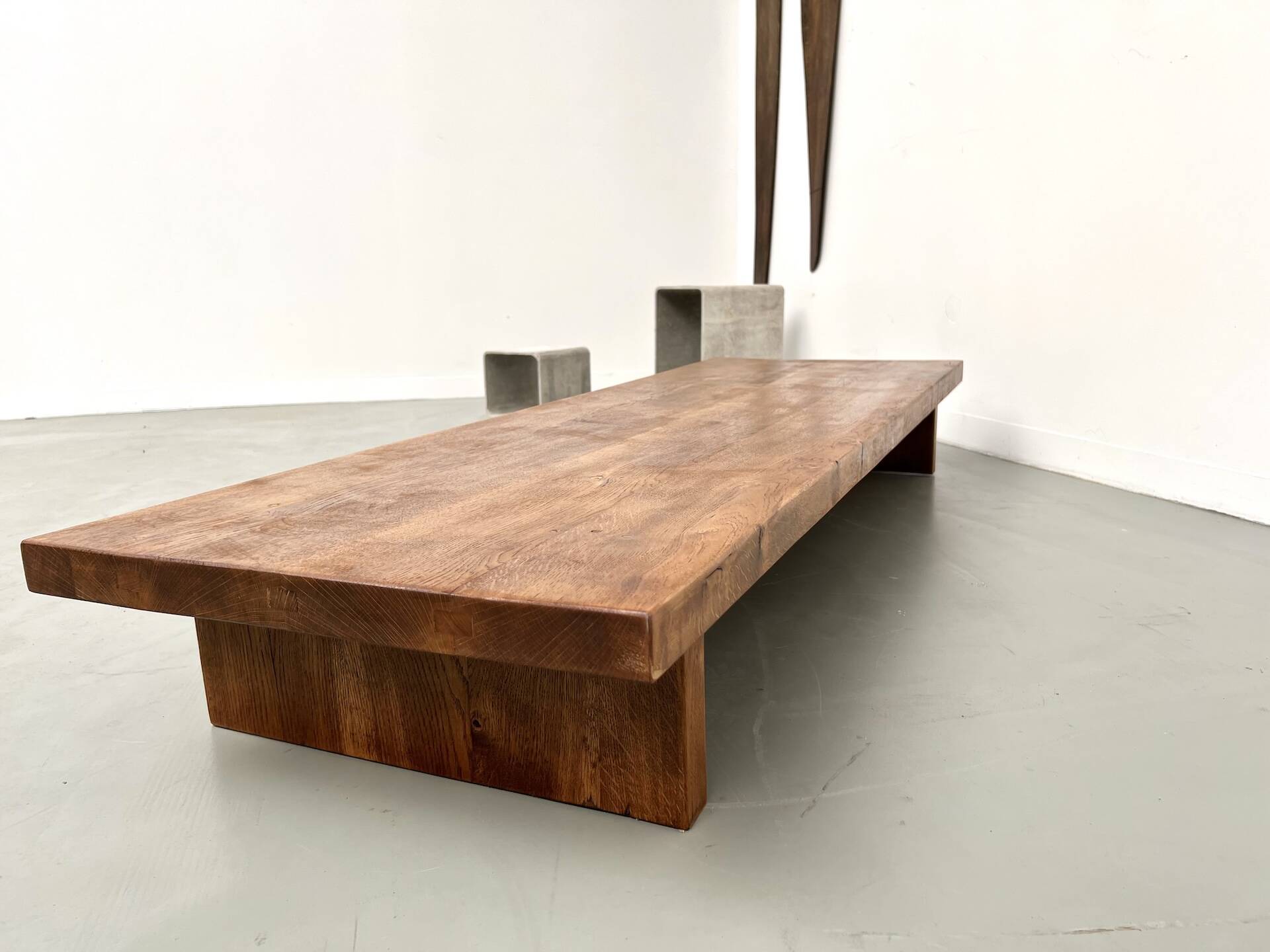 Solid oak coffee table, 1950s
