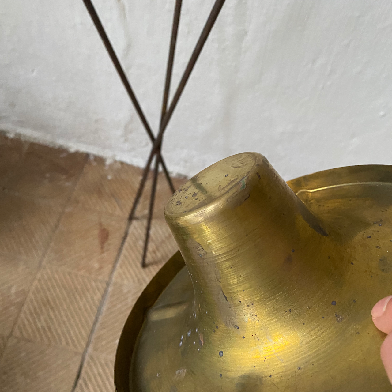 Cendrier italien avec bol en laiton