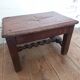 Antique solid wood stool, vintage decor