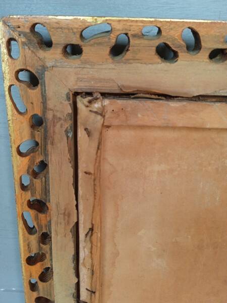 Oil painting on canvas Virgin and Child portrait 1940 - 102/72cm