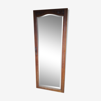Oak art deco mirror door