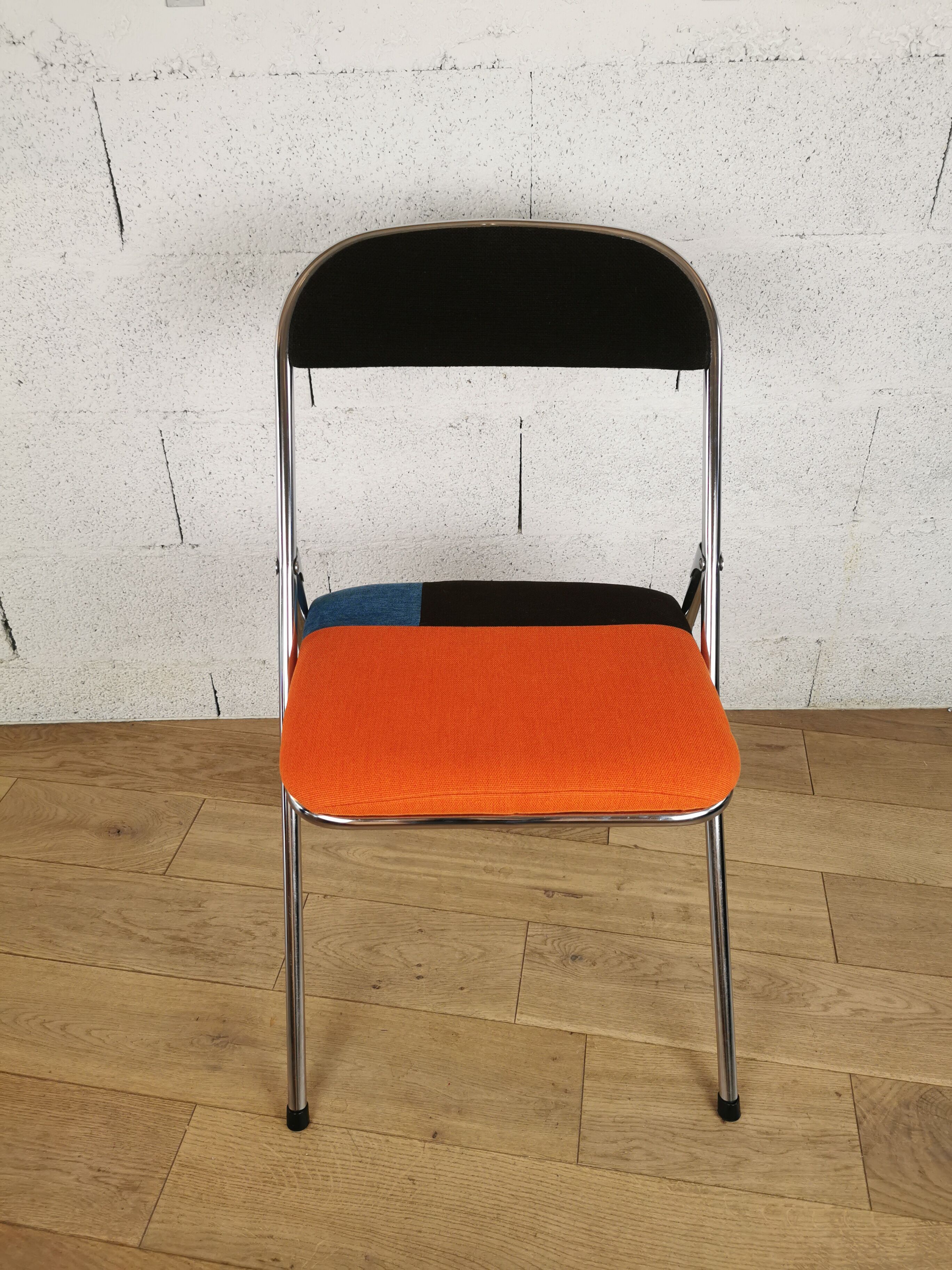 Upcycled 70s chrome folding chair