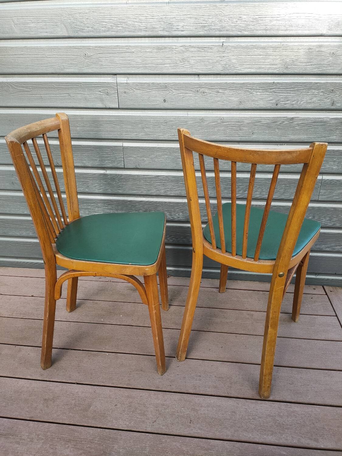 Pair of Baumann bistro chairs n°153