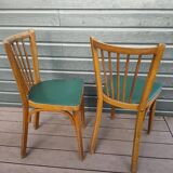 Pair of Baumann bistro chairs n°153