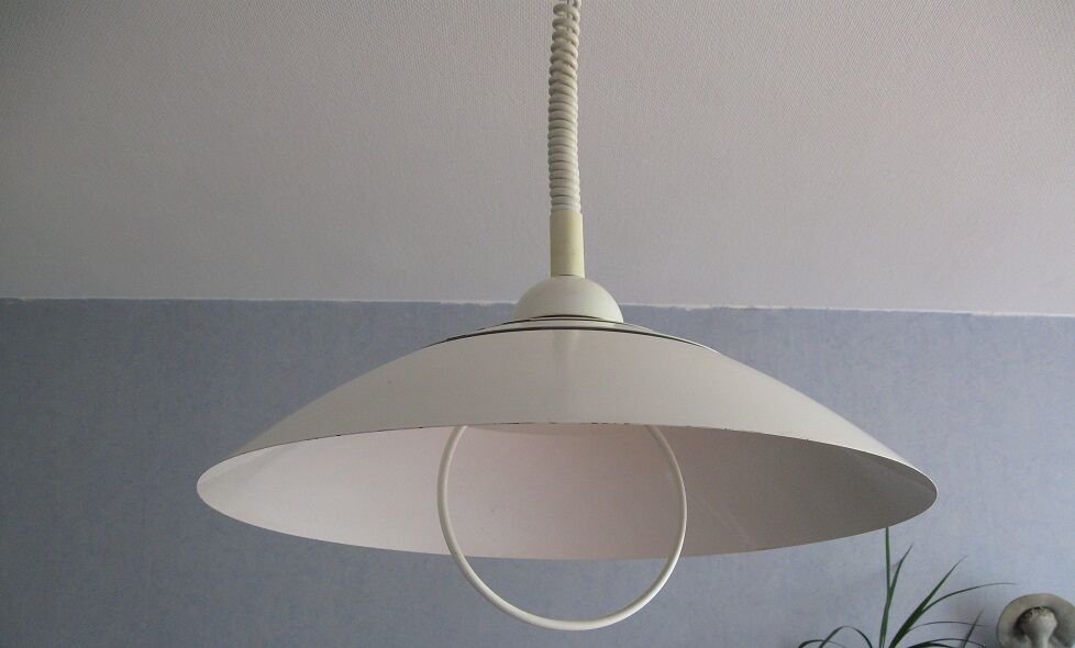 Hanging chandelier Pendel white metal