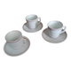 3 Napoleon III cups and saucers