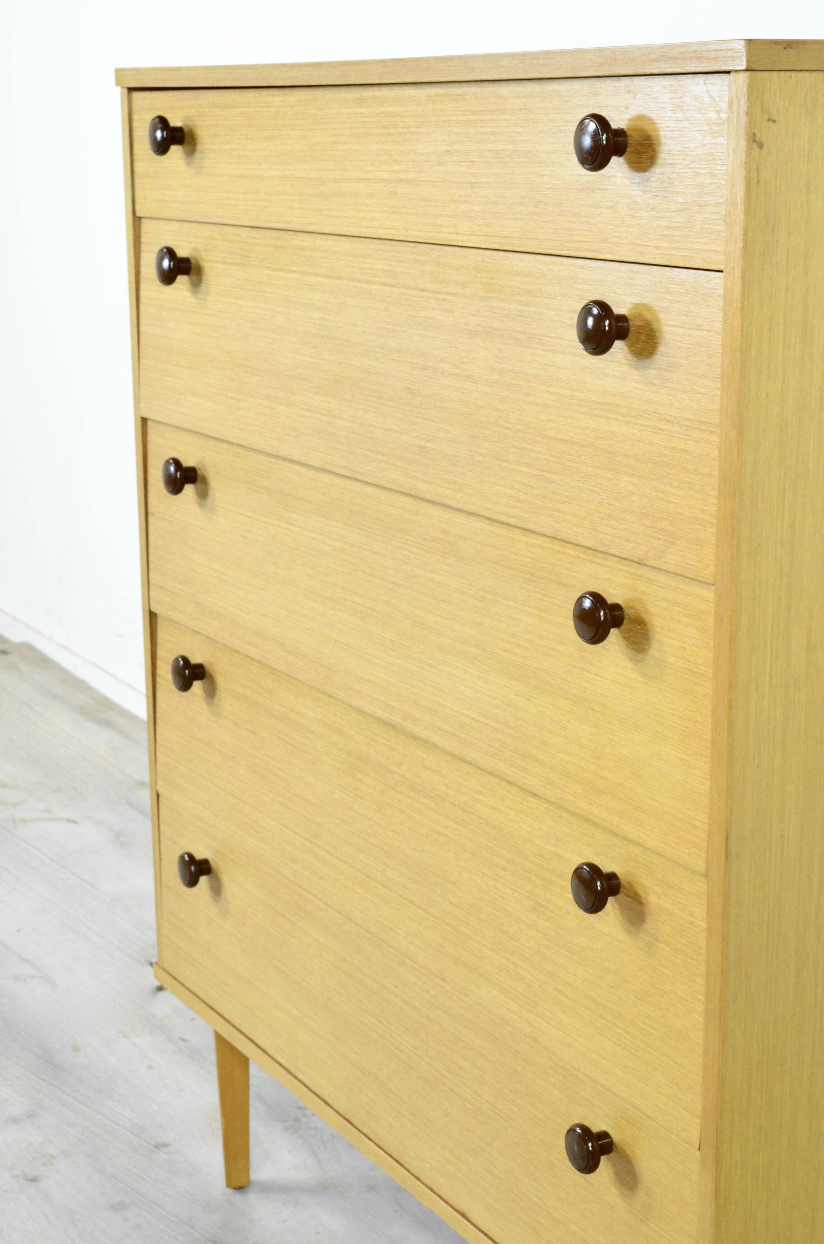 Midcentury 'Avalon' Teak Tallboy / Chest Of Drawers. Vintage Modern