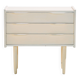 White painted nightstand with three drawers