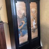 Napoleon III cabinet/display case in blackened wood