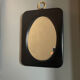 Vintage mirror in skaï 24x33cm