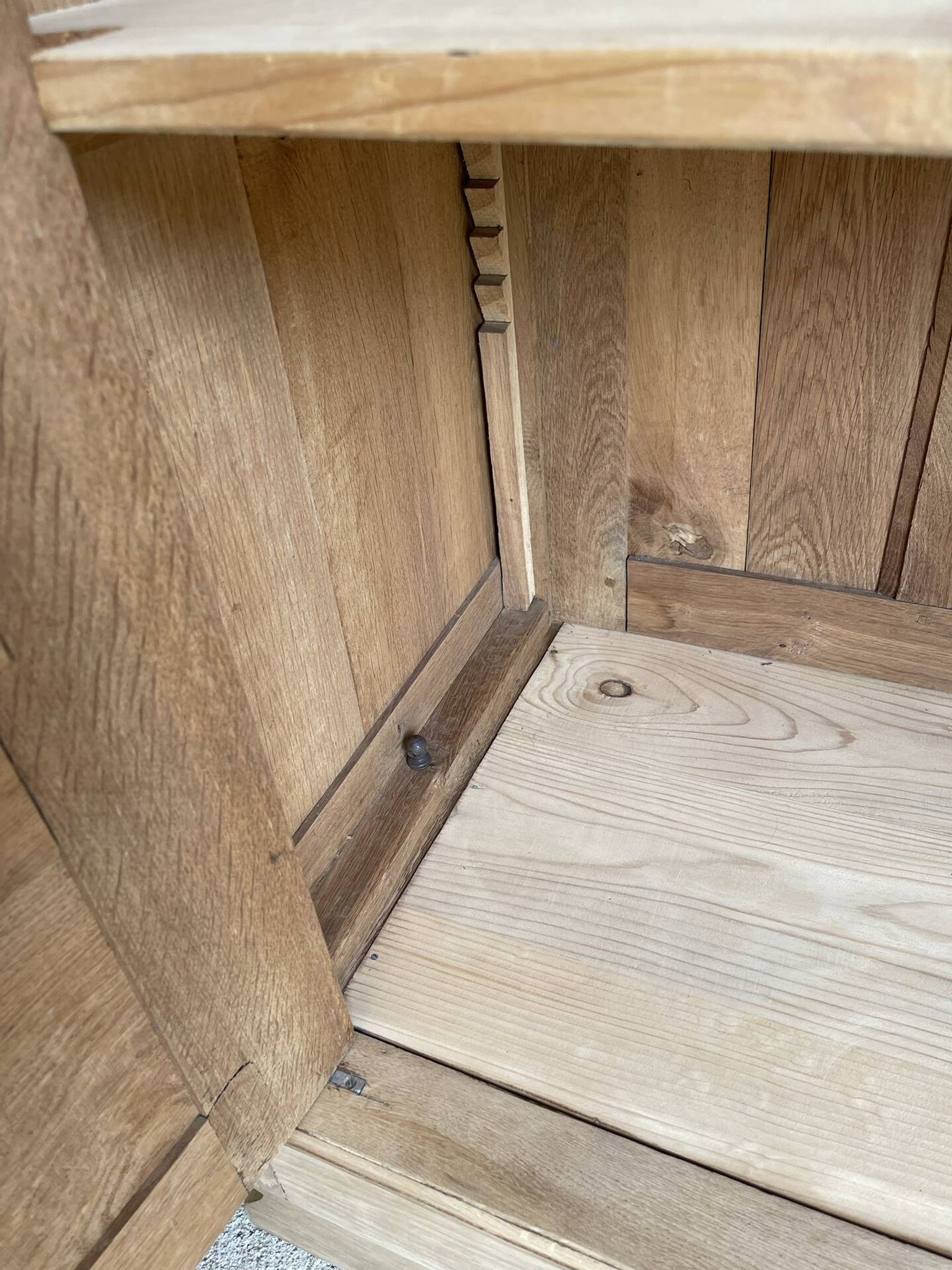 Art Deco wardrobe in raw oak wood