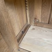 Art Deco wardrobe in raw oak wood