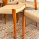 Set of 10 chairs 71 in teak by Niels O. Møller, JL Moller, Mid Century
