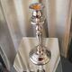 Pair of candle holders in sober and elegant silver metal