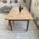 Beech and pine farmhouse table with spindle legs 170 cm