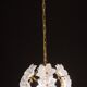 Set of 2 Murano Spherical Chandelier Full of White Flowers, 1980s
