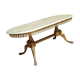 Brass and marble coffee table
