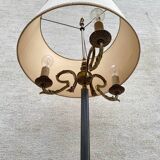 Vintage brass floor lamp with 3 tripod lights