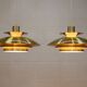 Rare golden pair of Danish design lamps  - great condition.
