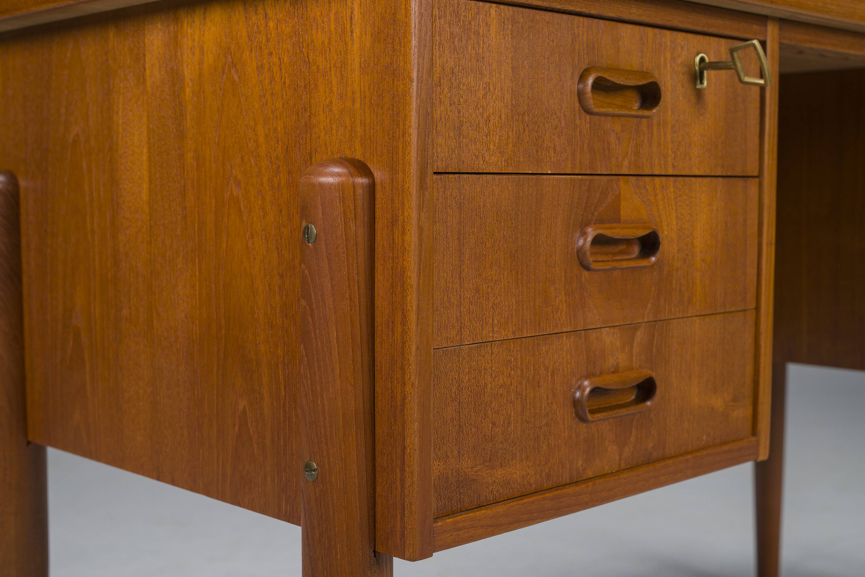 Small Mid-Century Danish Teak Desk, 1970s