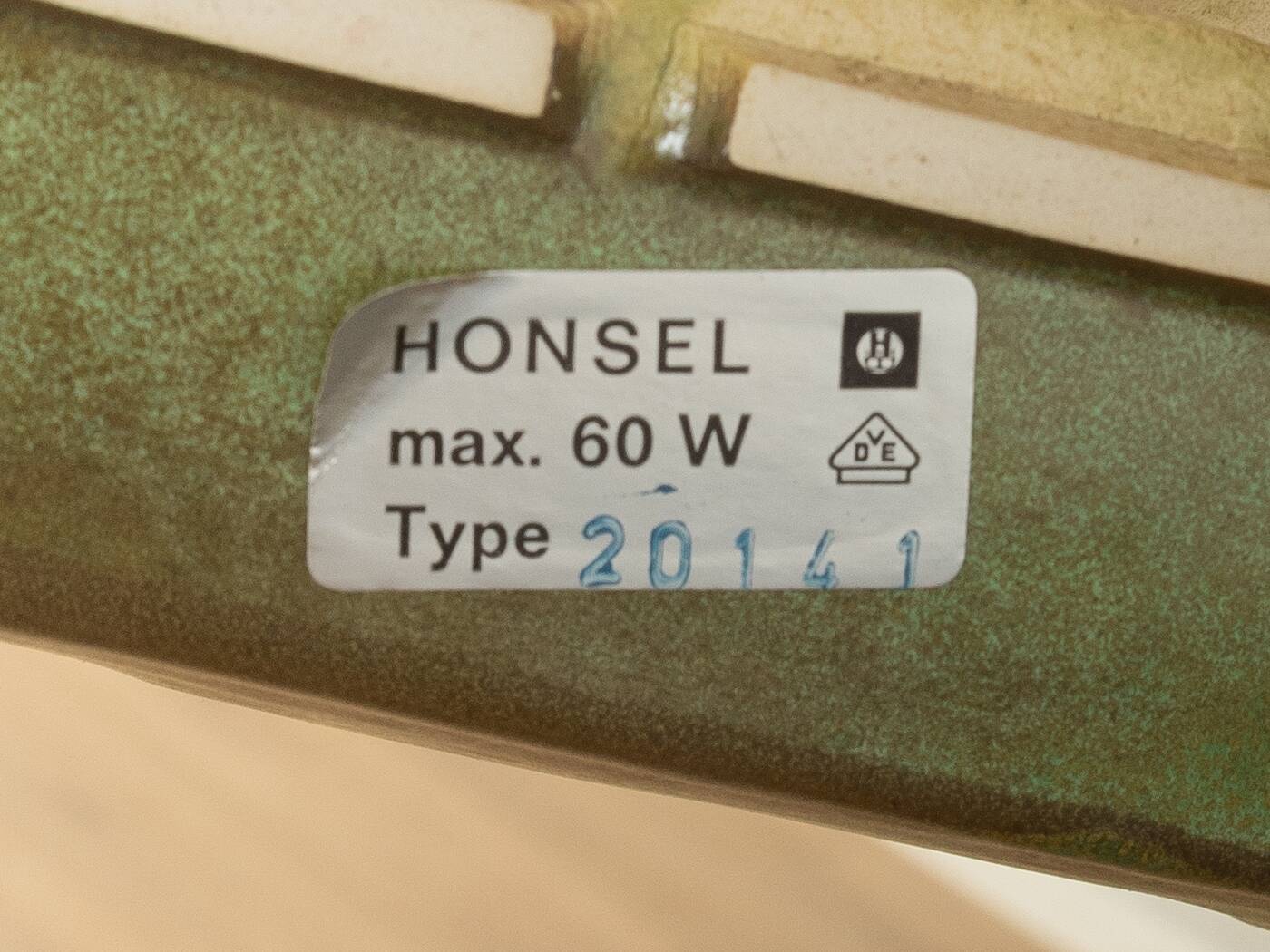 Ceramic wall lamp by Honsel, 1970s, Fat Lava glaze