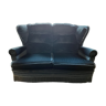 Vintage blue velvet sofa