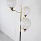 Vintage brass and glass floor lamp, 1970s, Italy