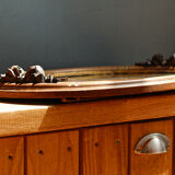 Oval art deco mirror