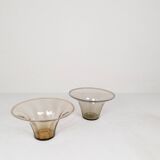 Art Deco Ensemble / Swedish Grace of 4 Glass Containers by Simon Gate Orrefors Sweden 1920s
