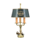 Empire style hot water bottle lamp in solid bronze three lights Lucien Gau