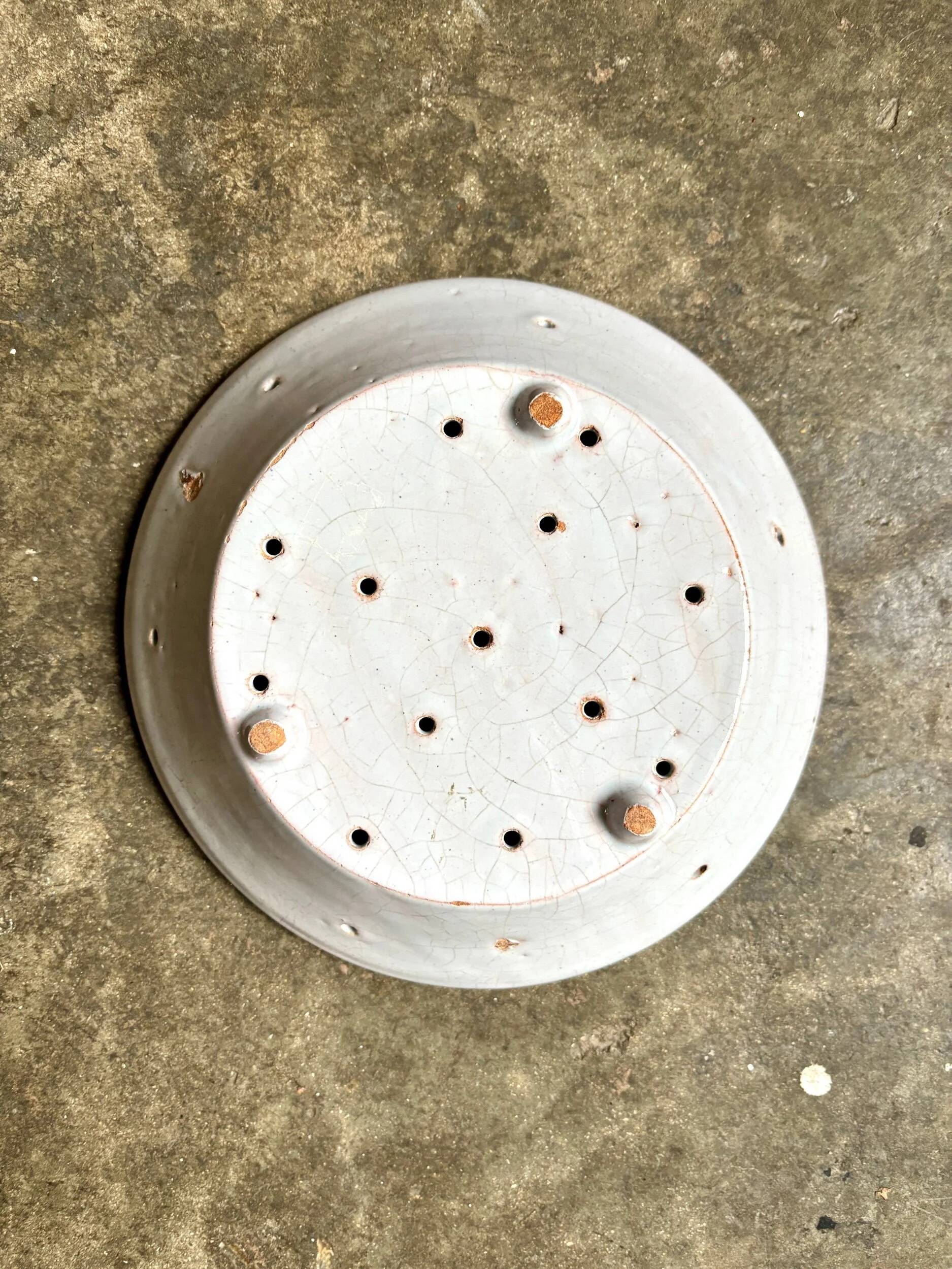 Glazed terracotta drainer