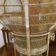Large Emmanuelle chair in wicker and rattan Era 1970