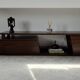 Extendable TV cabinet with walnut finish