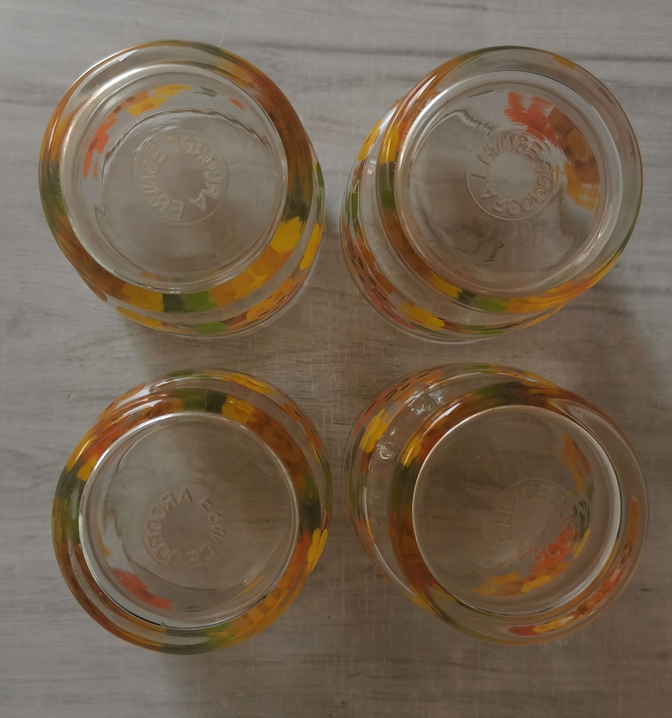 Vintage Arcoroc Flowers Glasses
