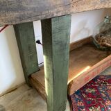 Carpenter's workbench with lamp, trade furniture