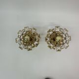Set of 2 Palwa crystal wall lamps , 1970’s Germany