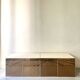 Low ivory lacquered enfilade, smoked mirror & brass JC Mahey, design 1970.