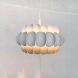 Mid-century white metal Swiss suspension by H. Zender for Temde.