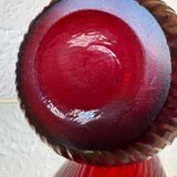 Art Deco style red glass vase