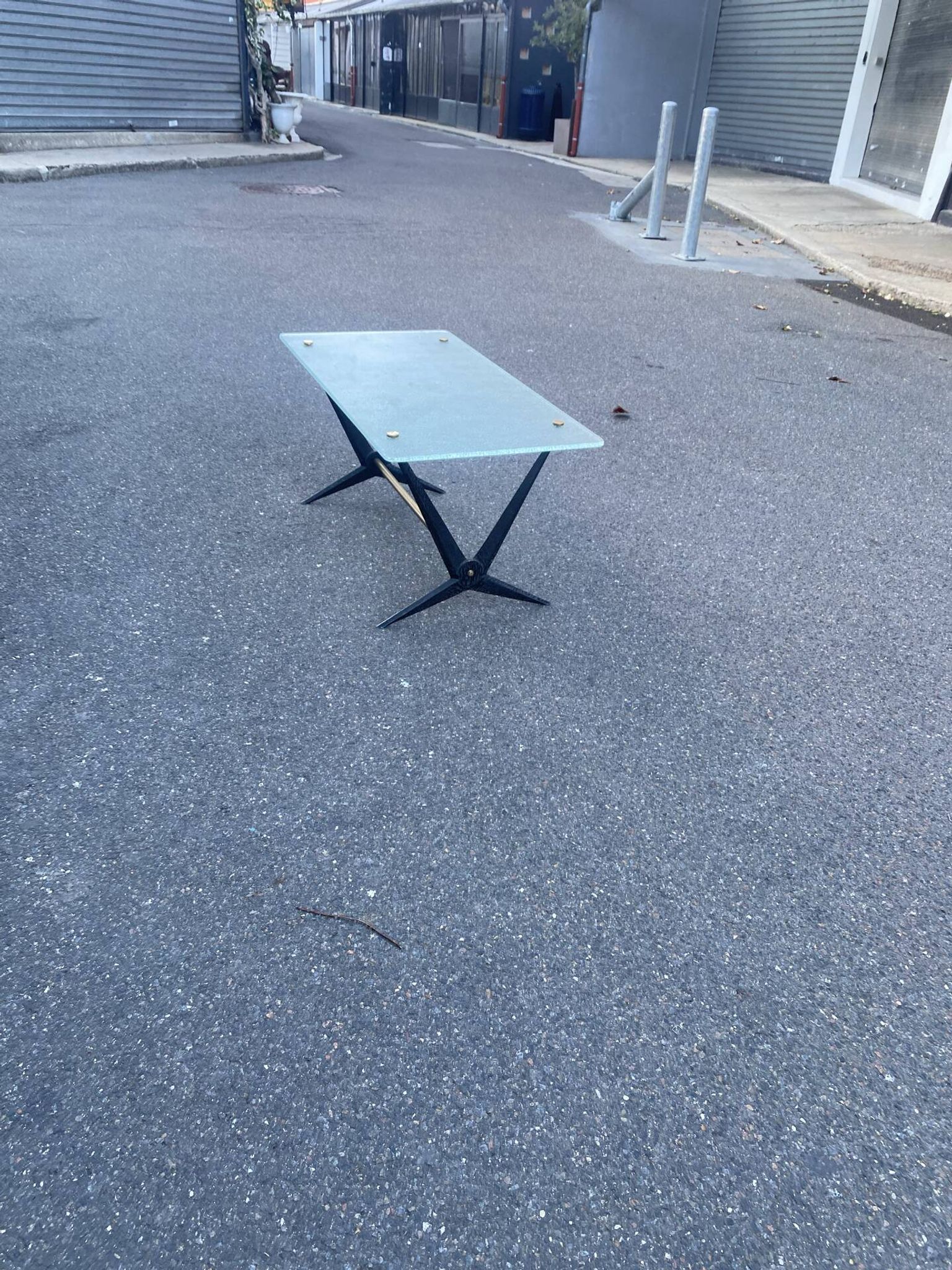 Glass coffee table