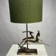 Art Deco Metal Table Lamp, France, 1940s