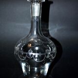 Carafe reims en cristal de saint-louis décor gravé à l'acide "cristal de roche" 1930