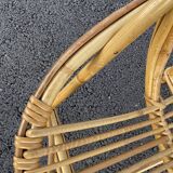 Armchair child wicker shell 70s