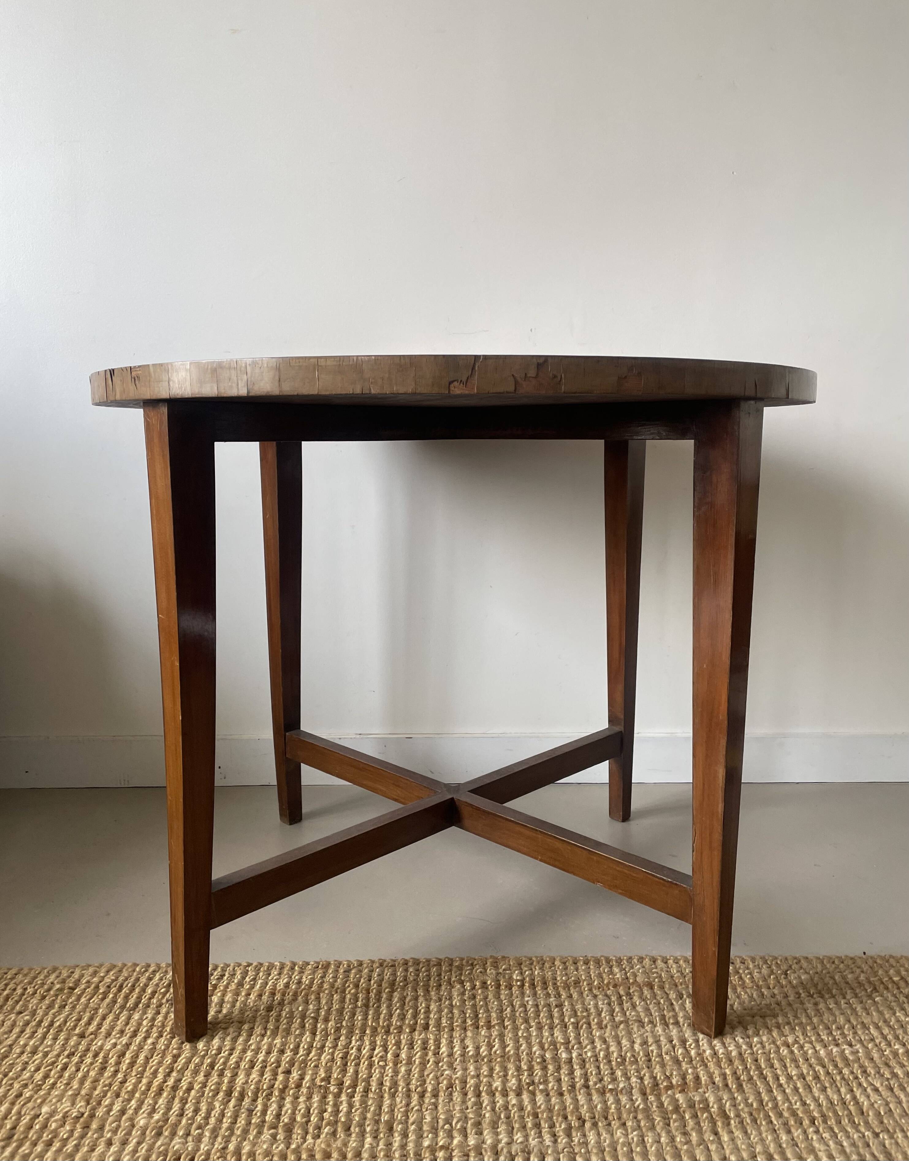 Old round side table